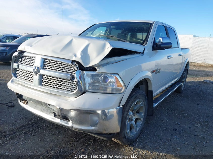 2016 Ram 1500 Laramie white pickup diesel 1C6RR7NMXGS321325 photo #3
