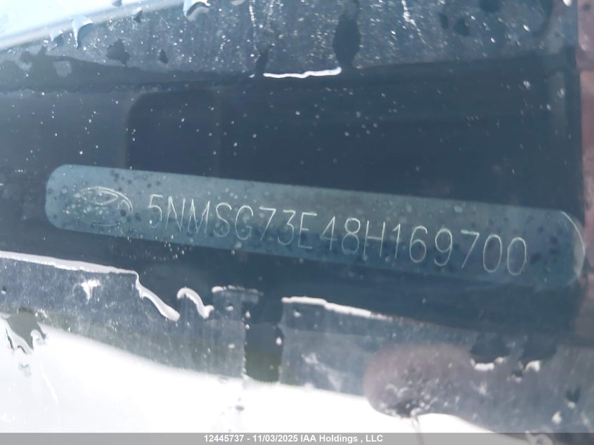 5NMSG73E48H169700 2008 HYUNDAI SANTA FE photo no. 19