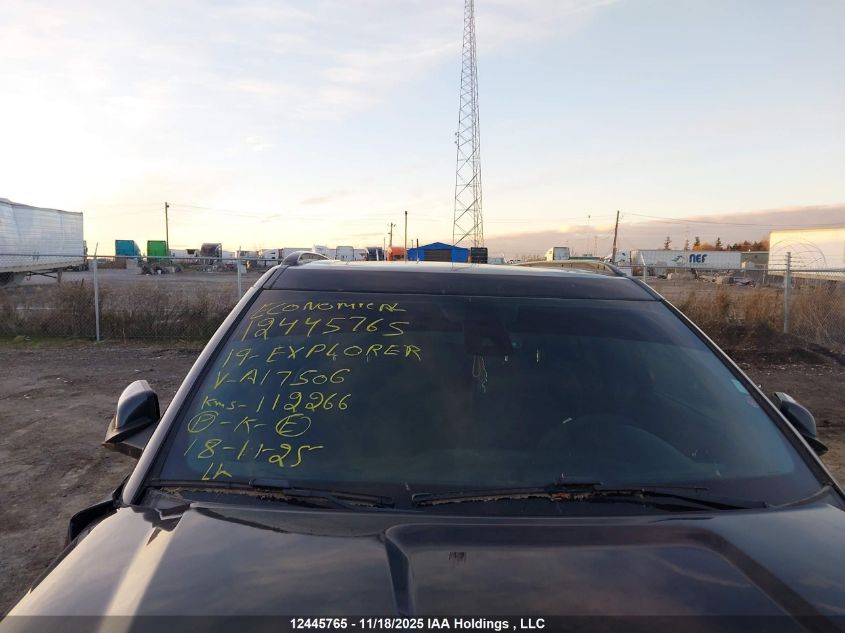 2019 Ford Explorer Xlt VIN: 1FM5K8DHXKGA17506 Lot: 12445765