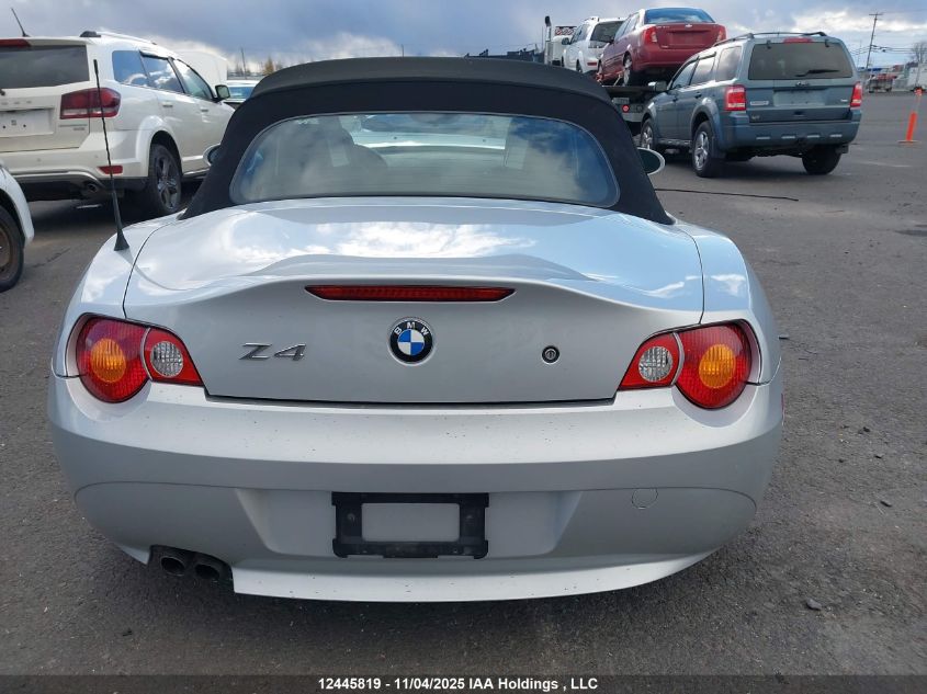 2004 BMW Z4 2.5 VIN: 4USBT335X4LR67819 Lot: 12445819