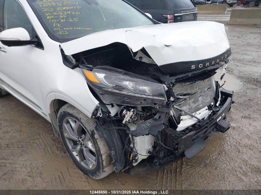 2020 Kia Sorento 3.3L Sx VIN: 5XYPKDA55LG653920 Lot: 12445850
