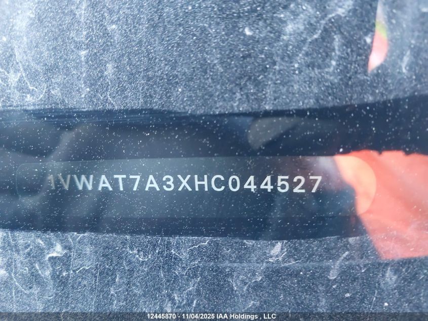 2017 Volkswagen Passat 1.8 Tsi Trendline+ VIN: 1VWAT7A3XHC044527 Lot: 12445870