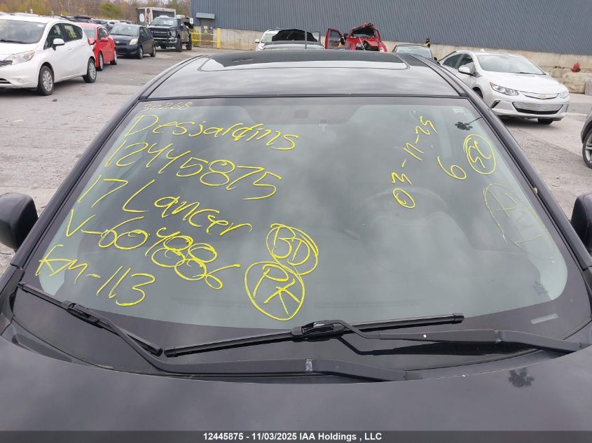 2017 Mitsubishi Lancer Gts VIN: JA32U8FW4HU604886 Lot: 12445875