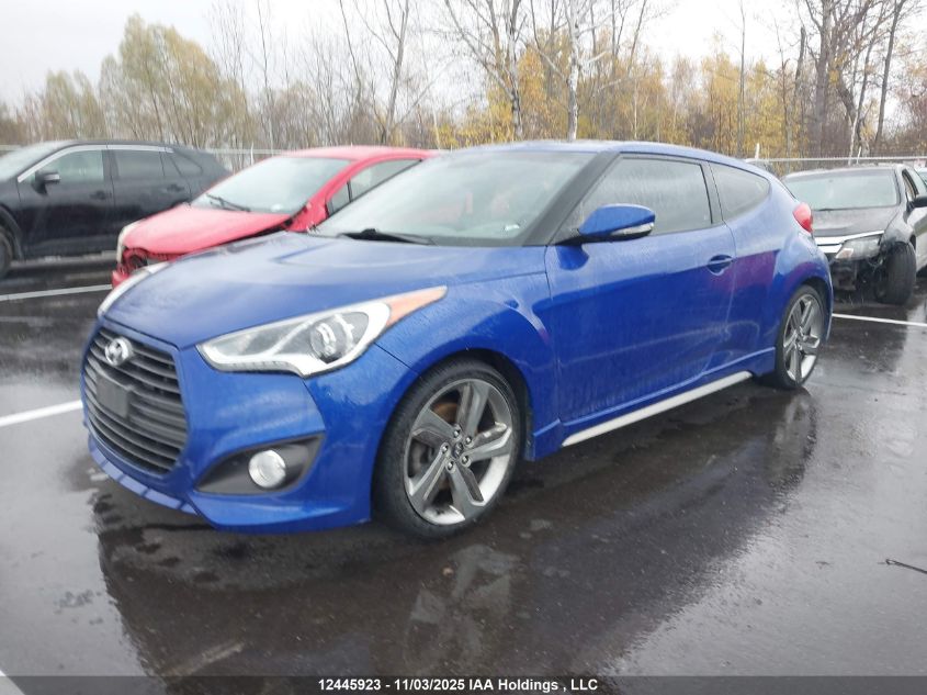 2013 Hyundai Veloster Turbo VIN: KMHTC6AE6DU180452 Lot: 12445923