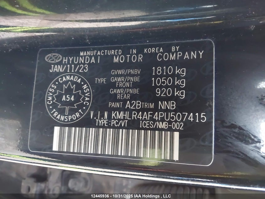 KMHLR4AF4PU507415 2023 HYUNDAI ELANTRA photo no. 9