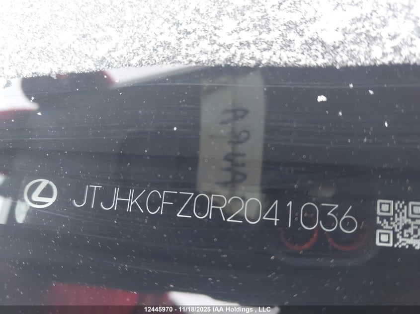 2024 Lexus Nx 450H+ VIN: JTJHKCFZ0R2041036 Lot: 12445970