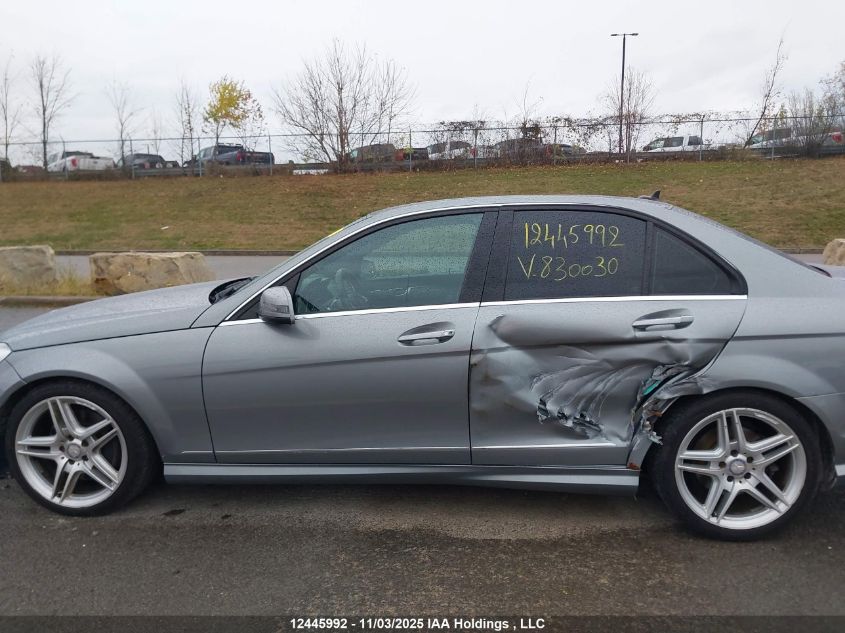 2013 Mercedes-Benz C 350 4Matic VIN: WDDGF8JB2DA830030 Lot: 12445992