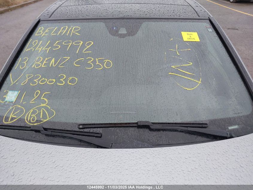 2013 Mercedes-Benz C 350 4Matic VIN: WDDGF8JB2DA830030 Lot: 12445992