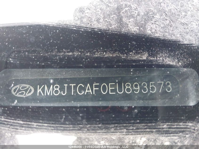 2014 Hyundai Tucson Gls VIN: KM8JTCAF0EU893573 Lot: 12446000