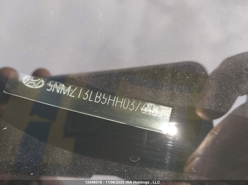 2017 Hyundai Santa Fe VIN: 5NMZT3LB5HH037618 Lot: 12446018