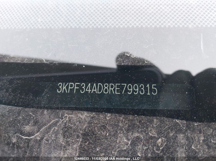 2024 Kia Forte VIN: 3KPF34AD8RE799315 Lot: 12446033