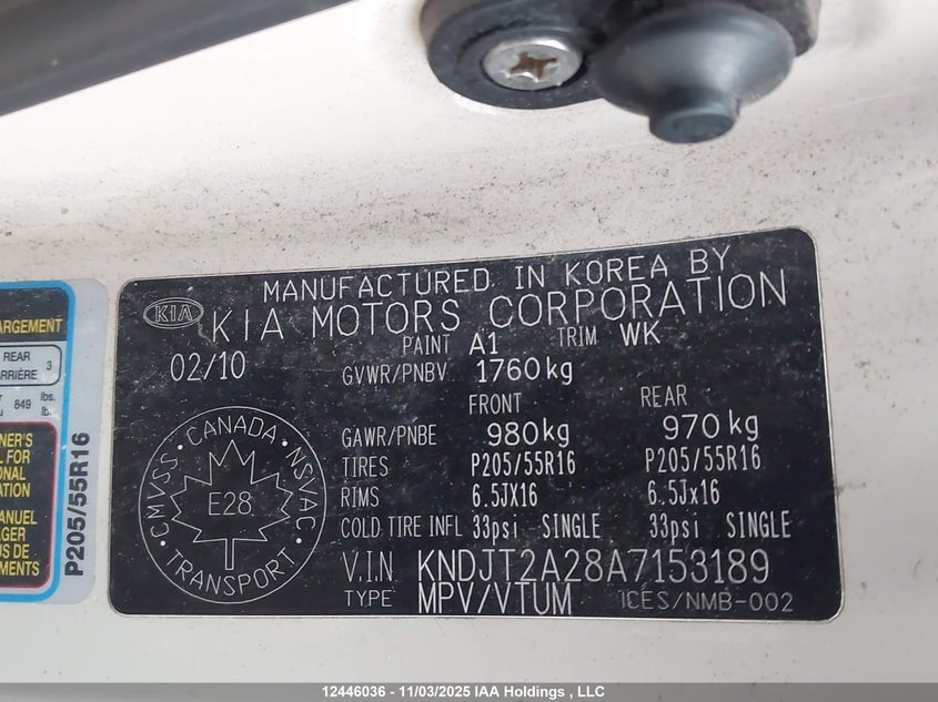 KNDJT2A28A7153189 2010 KIA SOUL photo no. 9