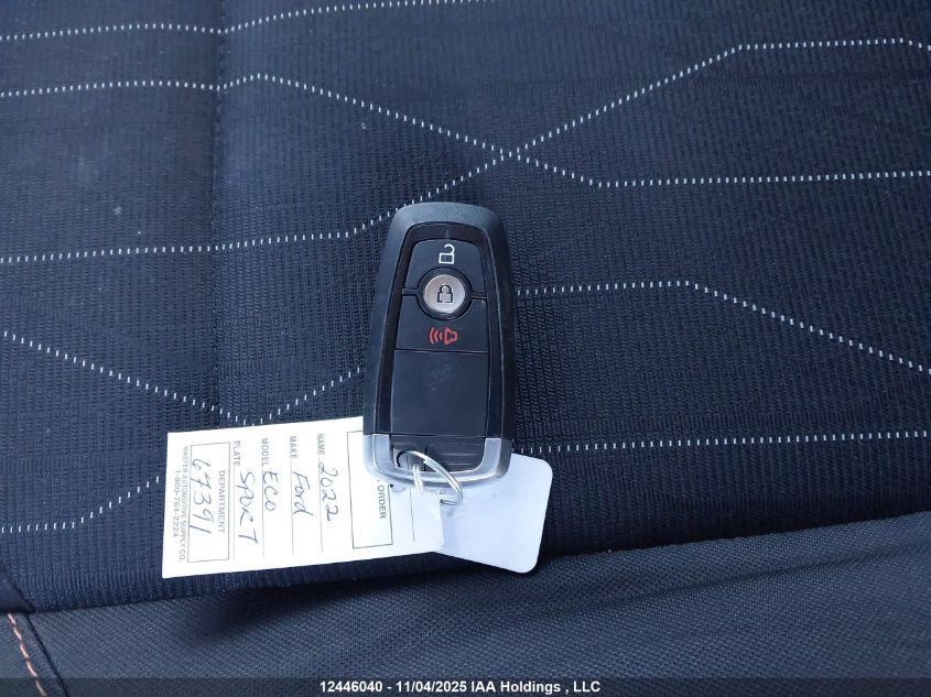 2022 Ford Ecosport Se VIN: MAJ6S3GL4NC467391 Lot: 12446040