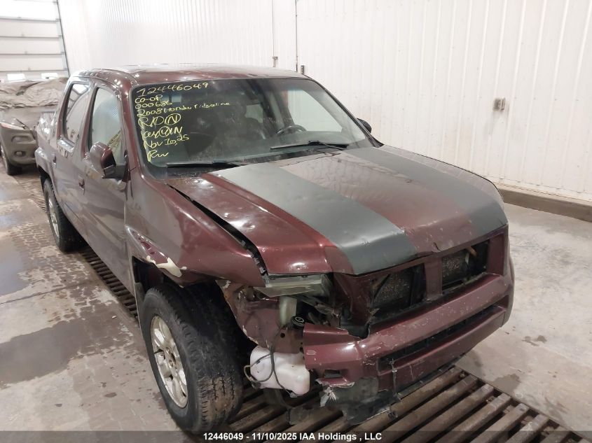 2008 Honda Ridgeline Ex-L VIN: 2HJYK16528H000686 Lot: 12446049