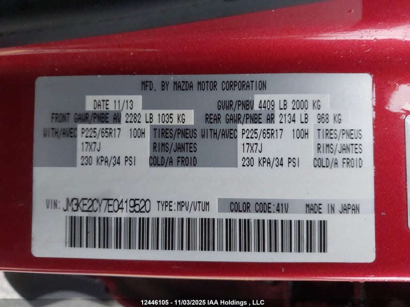JM3KE2CY7E0419520 2014 MAZDA CX-5 photo no. 18