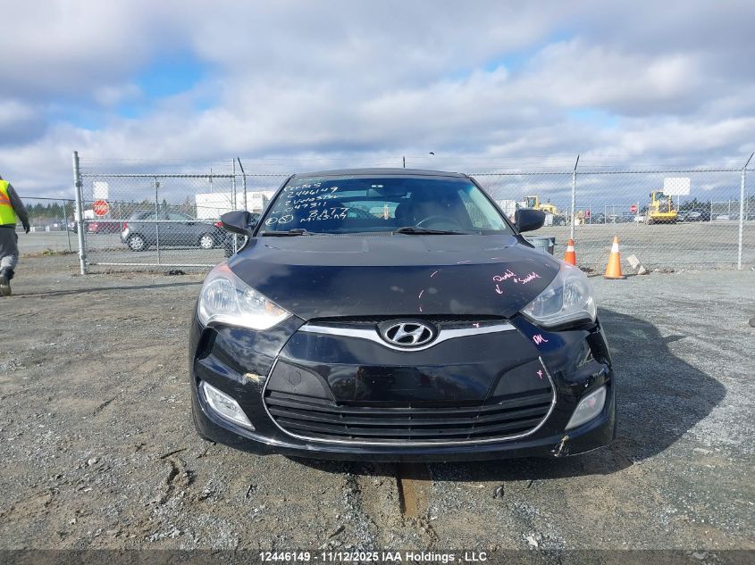 2012 Hyundai Veloster VIN: KMHTC6AD6CU047311 Lot: 12446149