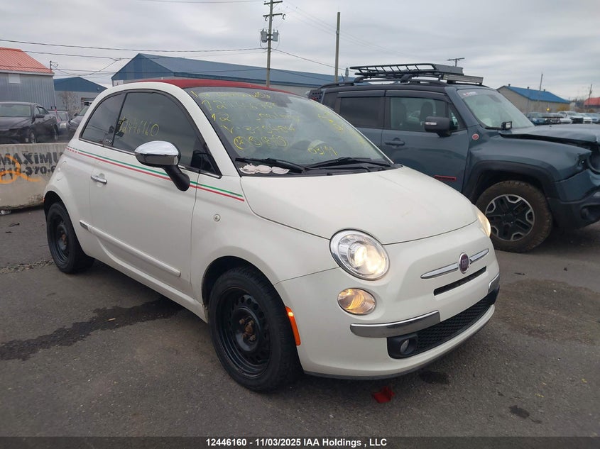 3C3CFFER4CT319404 2012 Fiat 500 Lounge auction photo 1