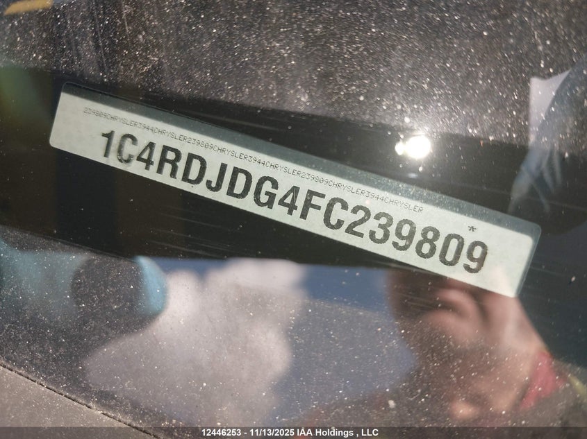 2015 Dodge Durango Limited VIN: 1C4RDJDG4FC239809 Lot: 12446253