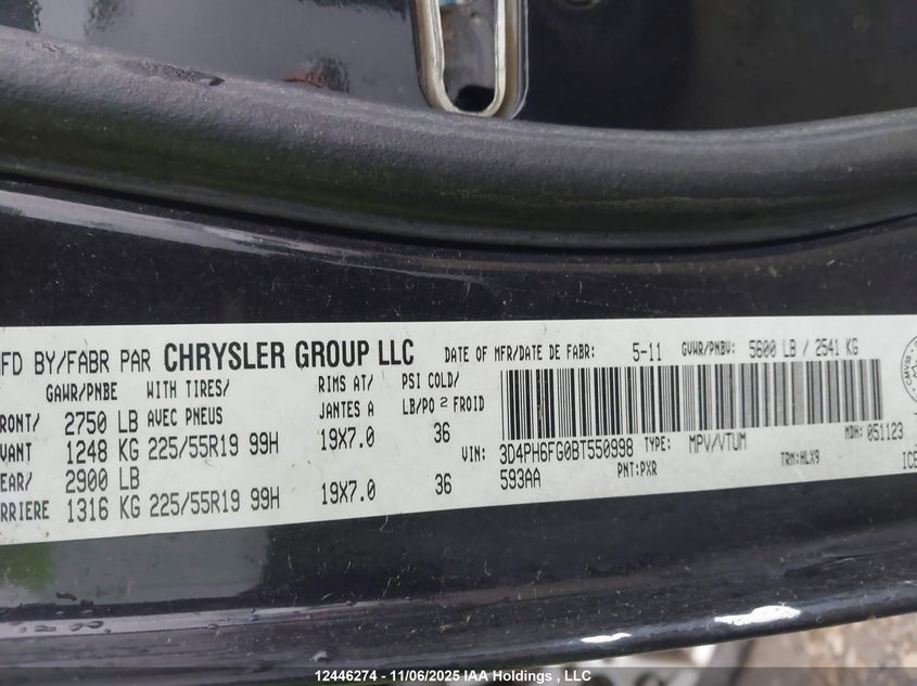 3D4PH6FG0BT550998 2011 DODGE JOURNEY photo no. 18