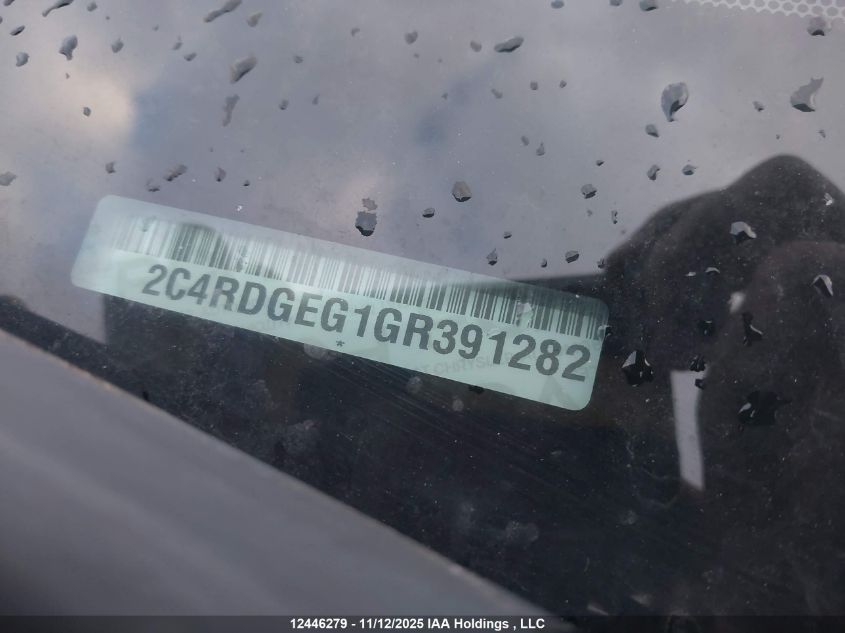 2016 Dodge Grand Caravan R/T VIN: 2C4RDGEG1GR391282 Lot: 12446279
