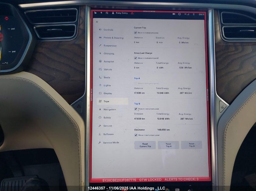 2018 Tesla Model X 100D/75D/P100D VIN: 5YJXCBE2XJF087775 Lot: 12446357