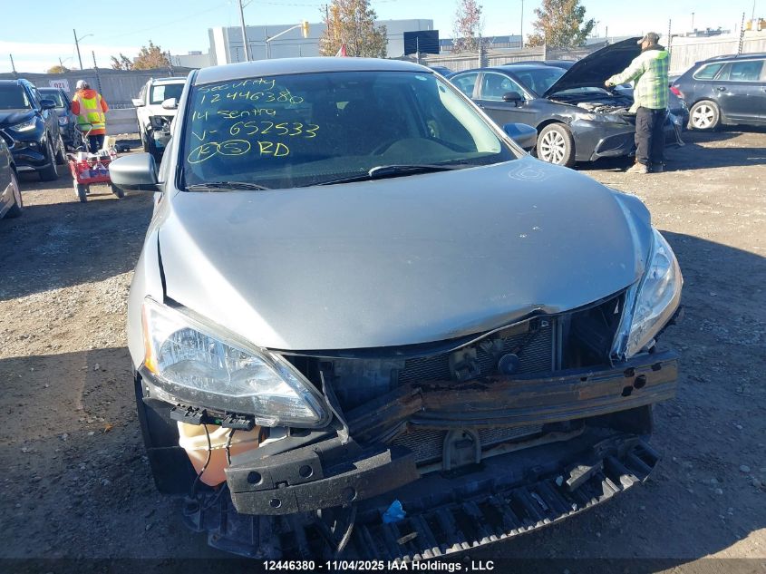 2014 NISSAN SENTRA SEDAN | 3N1AB7AP5EL652533
