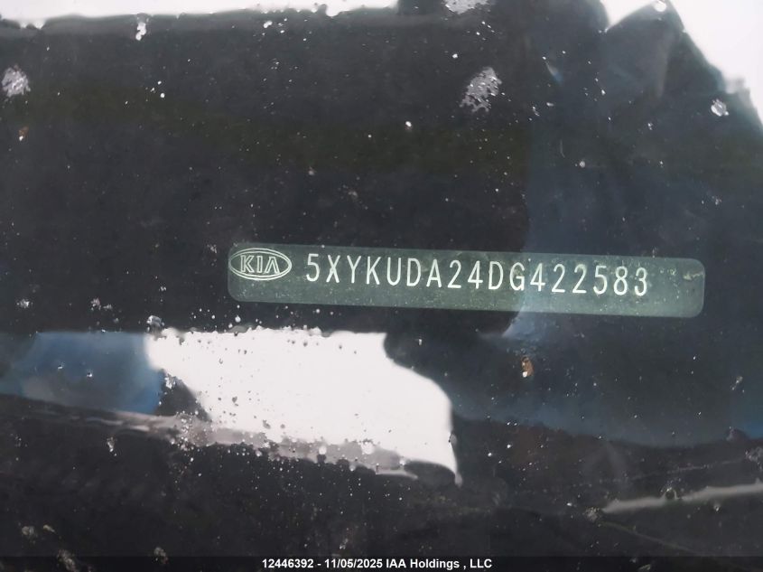 2013 Kia Sorento Ex VIN: 5XYKUDA24DG422583 Lot: 12446392