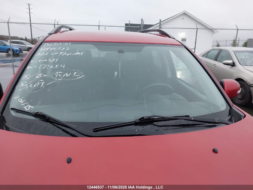 2012 Mitsubishi Outlander Se VIN: JA4JT3AX6CU600831 Lot: 12446537