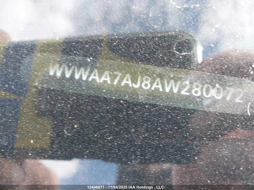 2010 Volkswagen Golf 2.5L Sportline/2.5L Trendline VIN: WVWAA7AJ8AW280072 Lot: 12446571