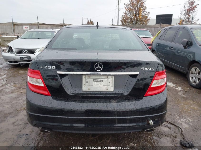 2011 Mercedes-Benz C 250 4Matic VIN: WDDGF8FB9BA487903 Lot: 12446582