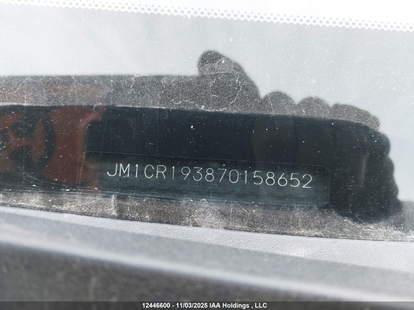 2007 Mazda 5 VIN: JM1CR193870158652 Lot: 12446600