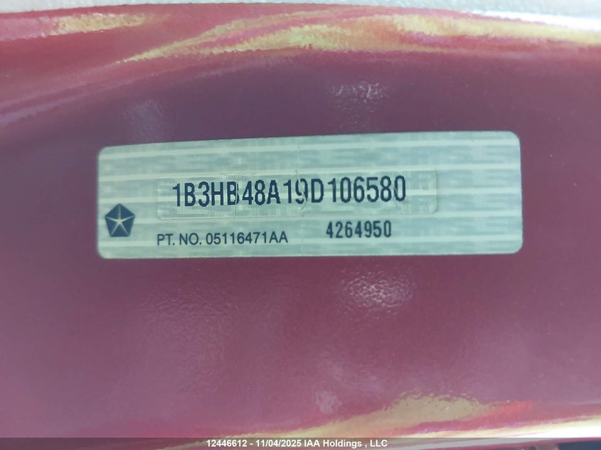 1B3HB48A19D106580 2009 DODGE CALIBER photo no. 19