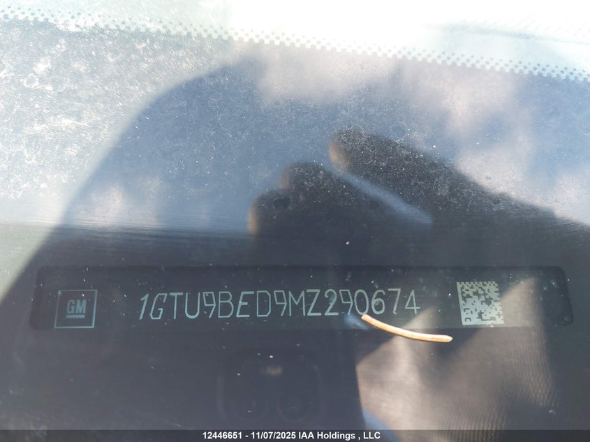 2021 GMC Sierra 1500 Sle VIN: 1GTU9BED9MZ290674 Lot: 12446651