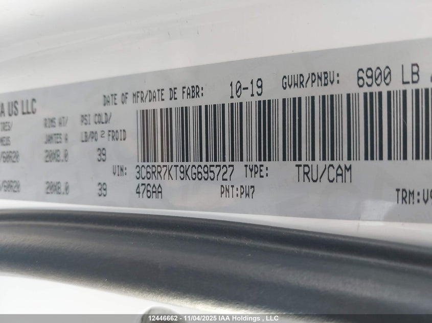 3C6RR7KT9KG695727 2019 RAM 1500 photo no. 9