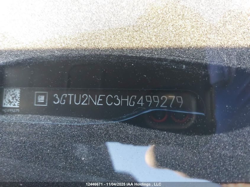 2017 GMC Sierra 1500 Slt VIN: 3GTU2NEC3HG499279 Lot: 12446671