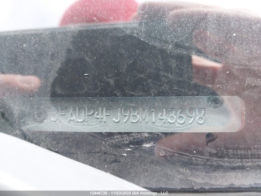 2011 Ford Fiesta Ses VIN: 3FADP4FJ9BM143698 Lot: 12446726