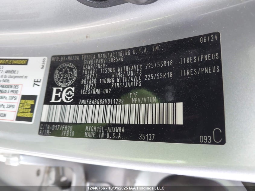 7MUFBABG8RV041299 2024 TOYOTA COROLLA CROSS photo no. 18