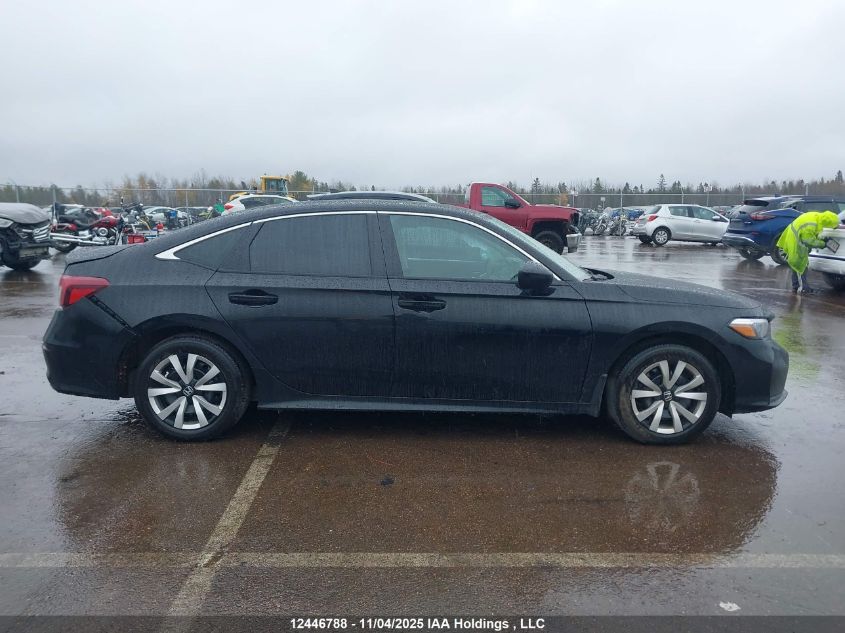 2025 Honda Civic Lx VIN: 2HGFE2F23SH105891 Lot: 12446788