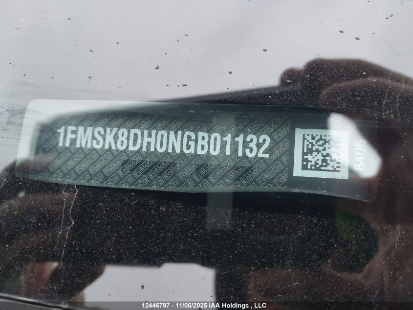 2022 Ford Explorer Xlt VIN: 1FMSK8DH0NGB01132 Lot: 12446797