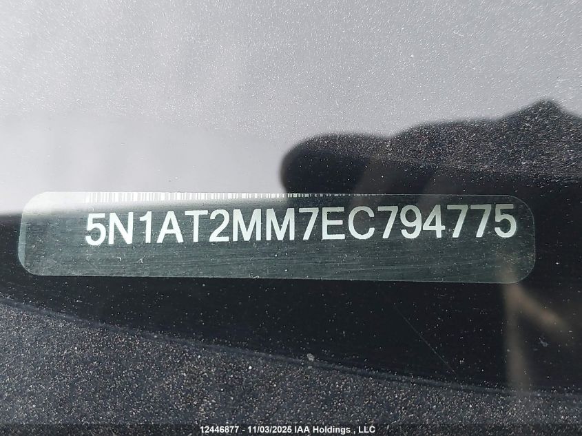 2014 Nissan Rogue S/Sl/Sv VIN: 5N1AT2MM7EC794775 Lot: 12446877