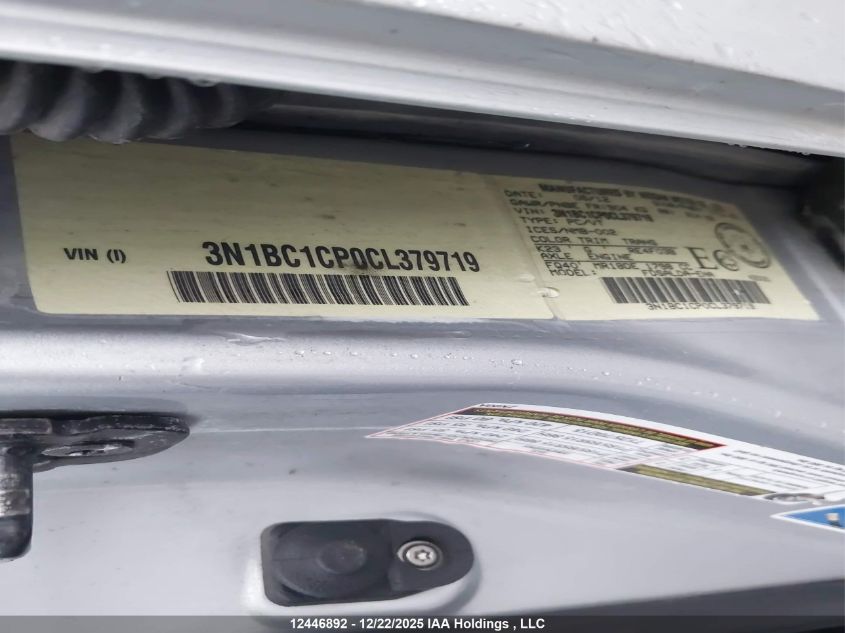 2012 Nissan Versa 1.8 S VIN: 3N1BC1CP0CL379719 Lot: 12446892