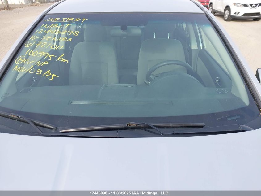 2010 Nissan Sentra 2.0/2.0S/Sr/2.0Sl VIN: 3N1AB6AP8AL721011 Lot: 12446898