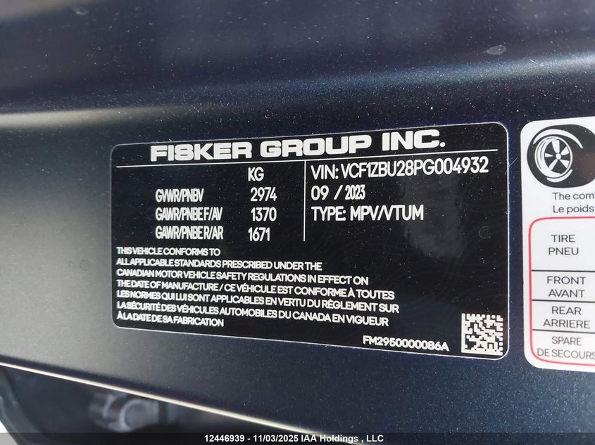 VCF1ZBU28PG004932 2023 FISKER OCEAN photo no. 18