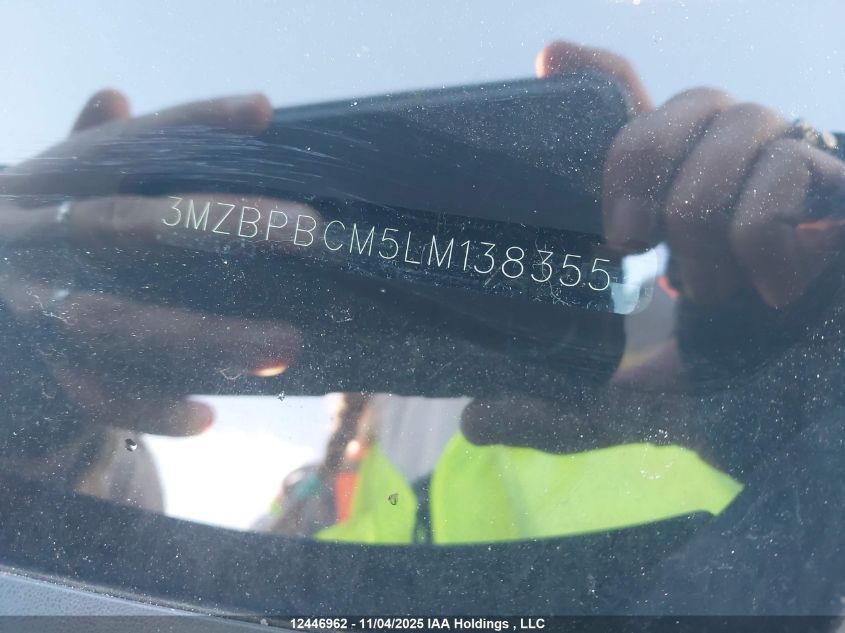 2020 Mazda 3 Select VIN: 3MZBPBCM5LM138355 Lot: 12446962