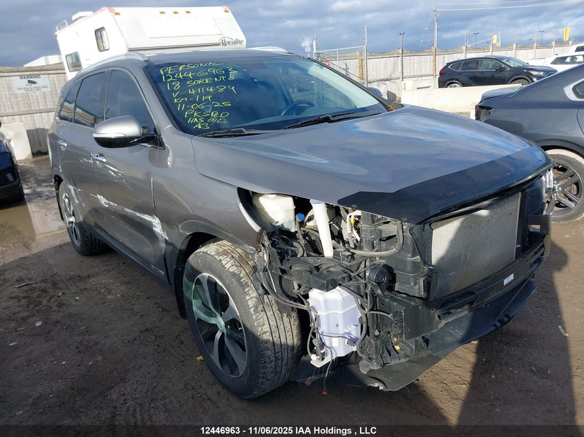 5XYPHDA51JG411489 2018 Kia Sorento Ex auction photo 1