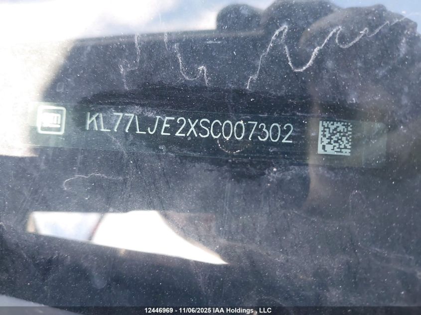 2025 Chevrolet Trax 2Rs Fwd VIN: KL77LJE2XSC007302 Lot: 12446969