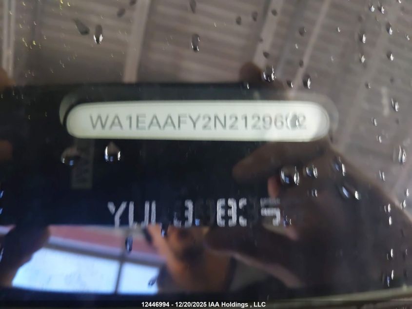 2022 Audi Q5 Premium Plus 45 VIN: WA1EAAFY2N2129692 Lot: 12446994