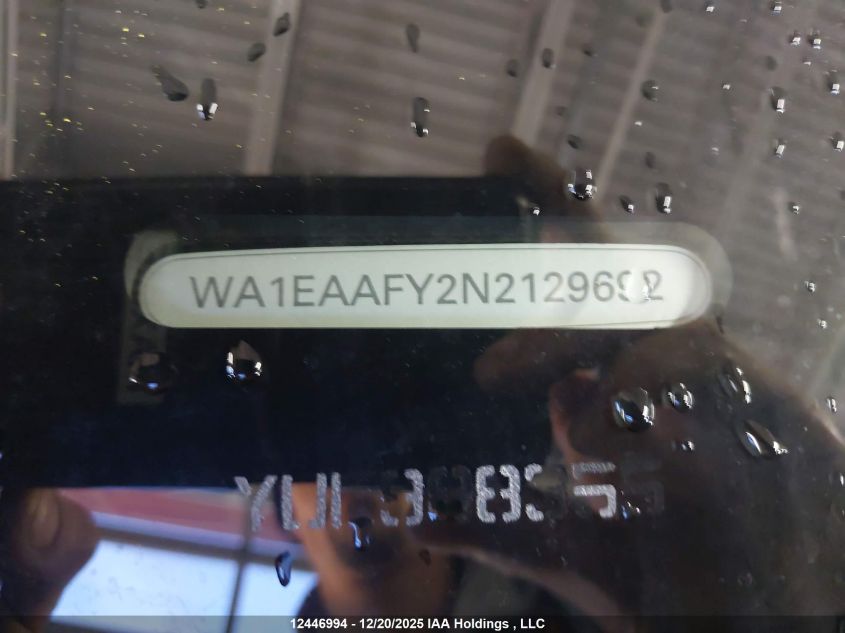 2022 Audi Q5 Premium Plus 45 VIN: WA1EAAFY2N2129692 Lot: 12446994