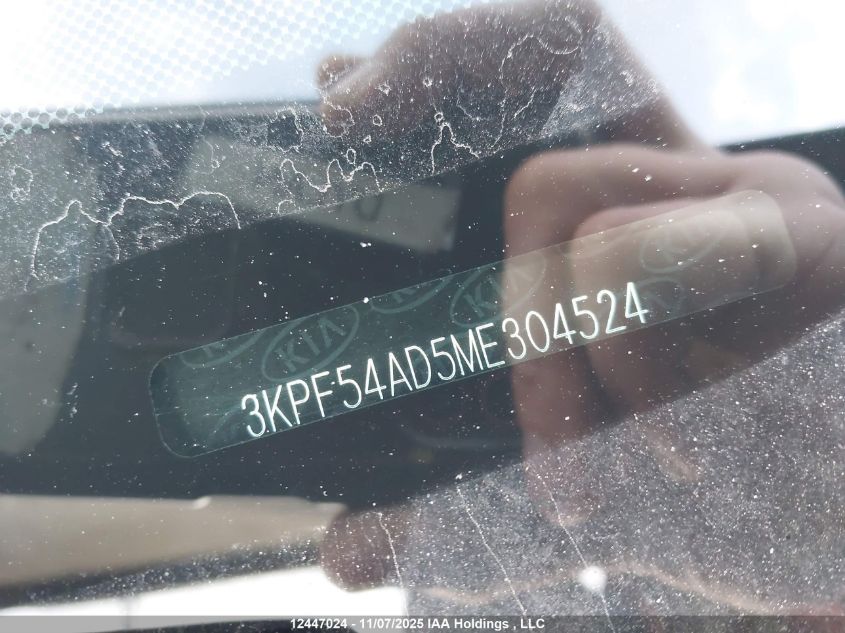 2021 Kia Forte Ex VIN: 3KPF54AD5ME304524 Lot: 12447024