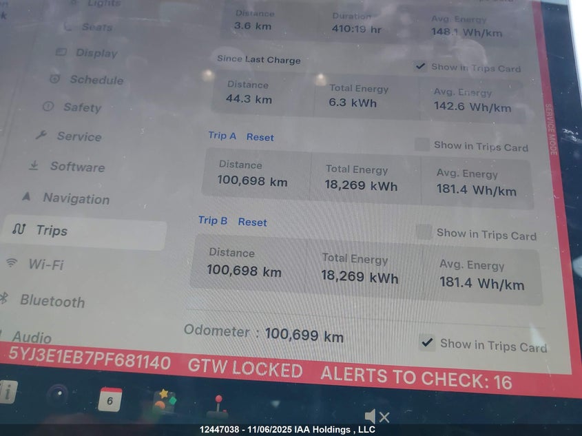 2023 Tesla Model 3 VIN: 5YJ3E1EB7PF681140 Lot: 12447038